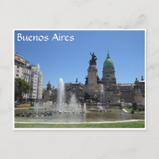 Buenos Aires Kongressbrunnen Postkarte