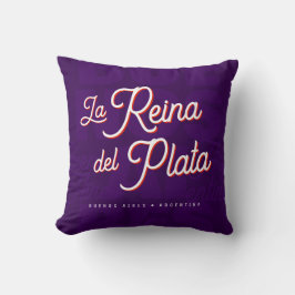 Buenos Aires "La Reina del Plata" Typografie-Kunst Kissen