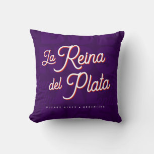 Buenos Aires "La Reina del Plata" Typografie-Kunst Kissen