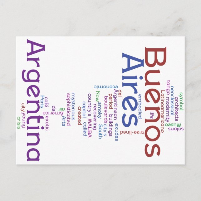 Buenos Aires Postkarte (Vorderseite)