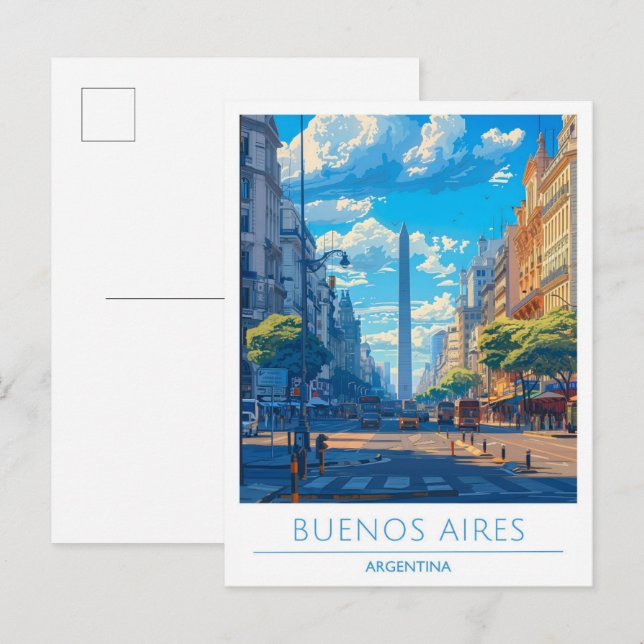 Buenos Aires Stadt Argentinien Reisen Postkarte (Vorne/Hinten)