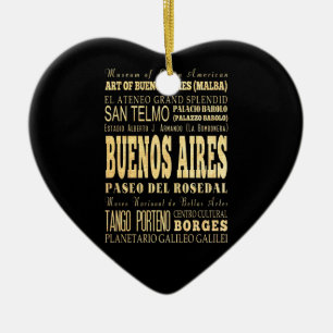 Buenos Aires Stadt Argentinien Typografie Kunst Keramik Ornament