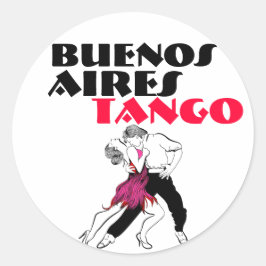 Buenos Aires Tango Runder Aufkleber