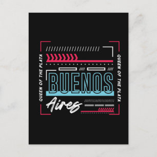 Buenos Aires Typografie Grafik Modernes Argentin Postkarte