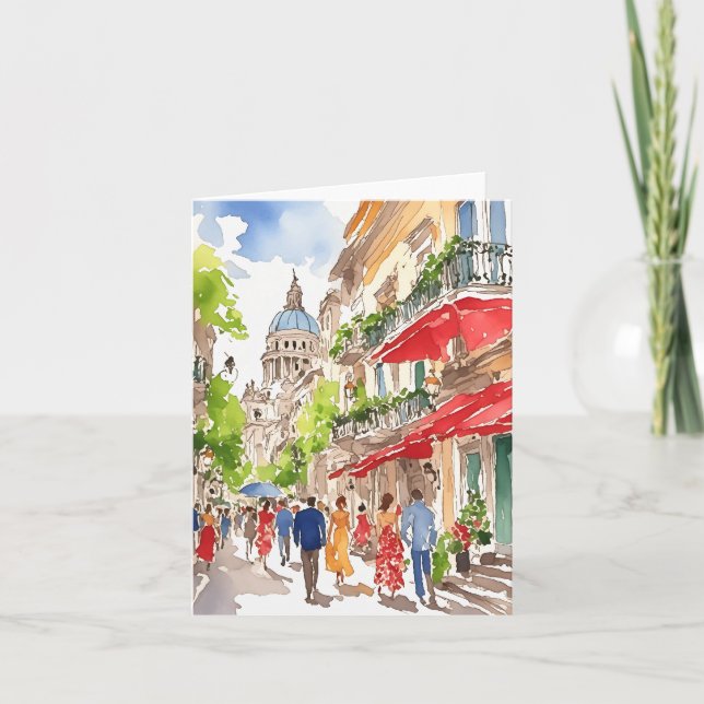 Buenos Aires Wasserfarbenstationery Karte (Vorderseite)