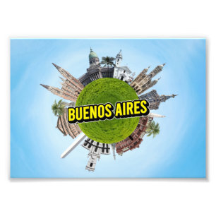 Buenos Aires winziger kleiner Planet Wahrzeichen A Fotodruck