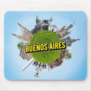 Buenos Aires winziger kleiner Planet Wahrzeichen A Mousepad