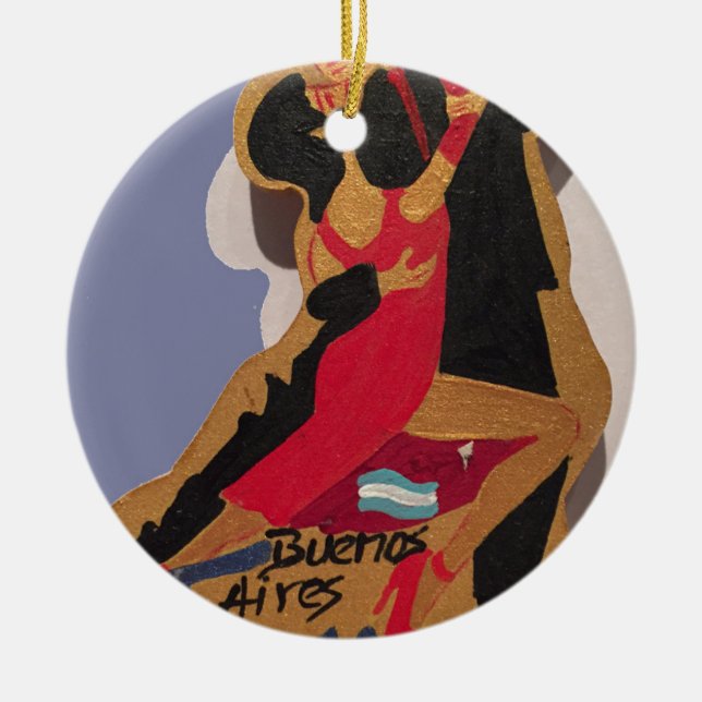Buenos- AiresTango Keramik Ornament (Vorne)