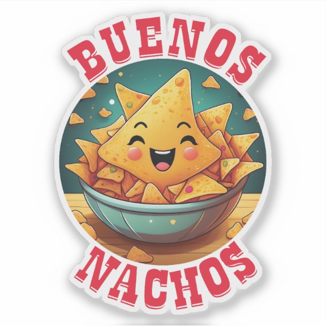 Buenos Nachos Aufkleber (Vorderseite)