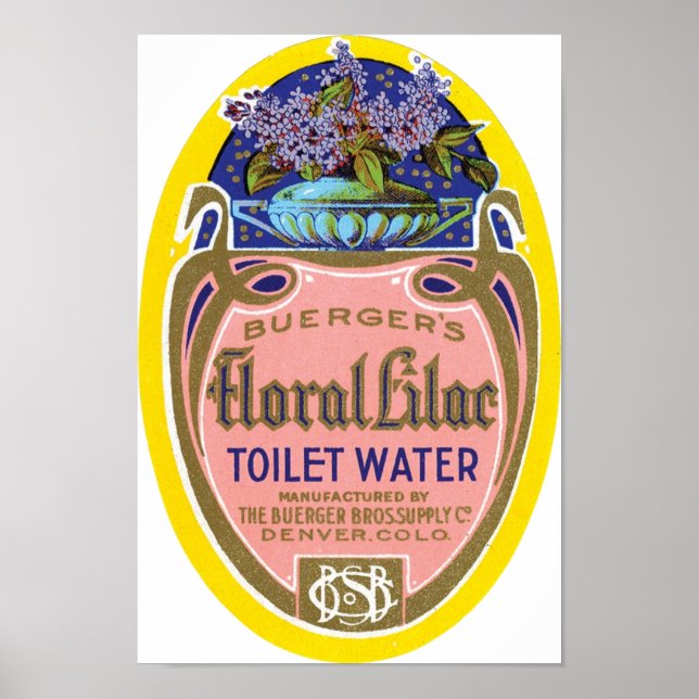 Buerger's Floral Lilac Toilet Water Poster (Vorne)