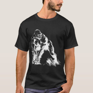 Buff Alpha Silverback Gorilla Art Design T-Shirt