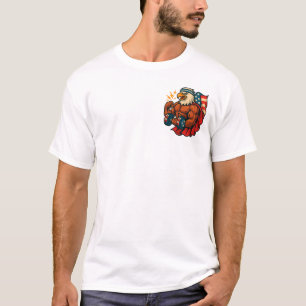 Buff Bald Eagle Patriotische Stärke und Freiheit T-Shirt