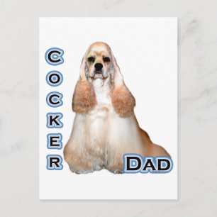 Buff Cocker Spaniel Vater 4 Postkarte