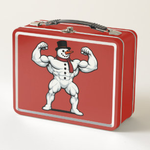 Buff/Fit Schneemann Weihnachten/Winter Tri-Blend-S Metall Brotdose