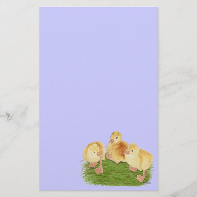 Buff Goslings Tufted Briefpapier (Vorderseite)