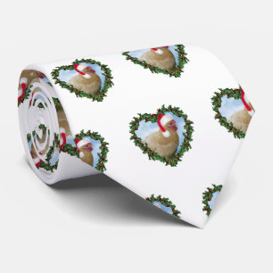 Buff Orpington Huhn in Herz-Kranz Weihnachten Krawatte