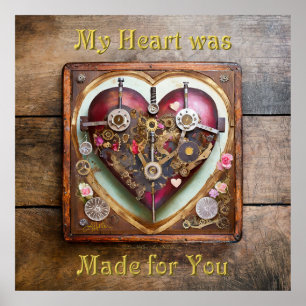 Buff Red Heart Steampunk Serie Poster