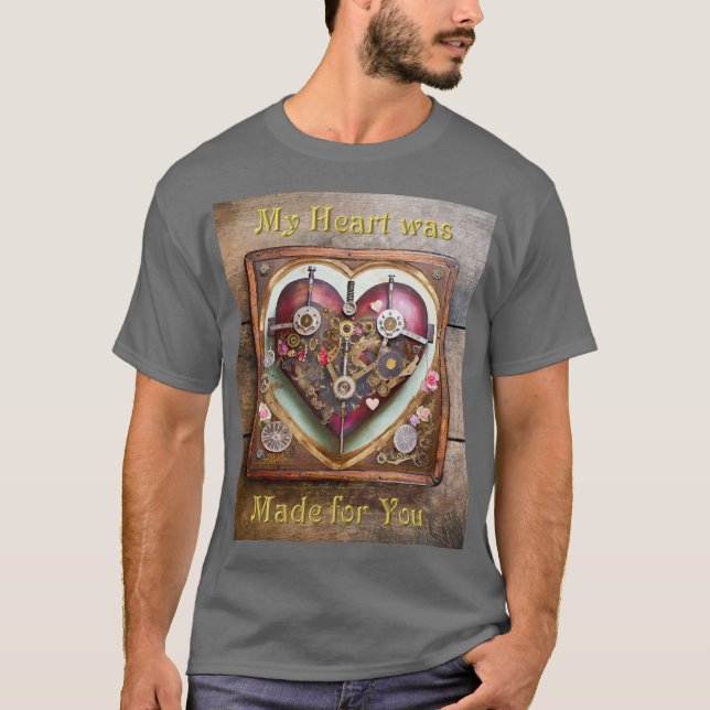 Buff Red Heart Steampunk Serie T-Shirt (Vorderseite)