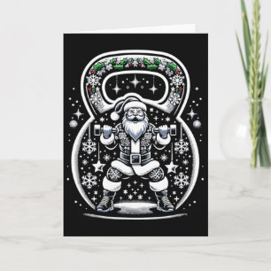 Buff Santa Kettlebell Christmas Karte