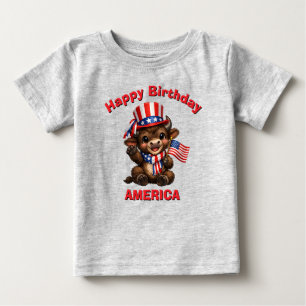 Buffalo (5ak) Patriotisches Kinder T-Shirt