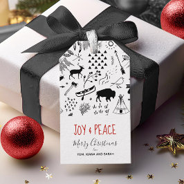 Buffalo Adventures Black & White w/Kariert ID599 Geschenkanhänger