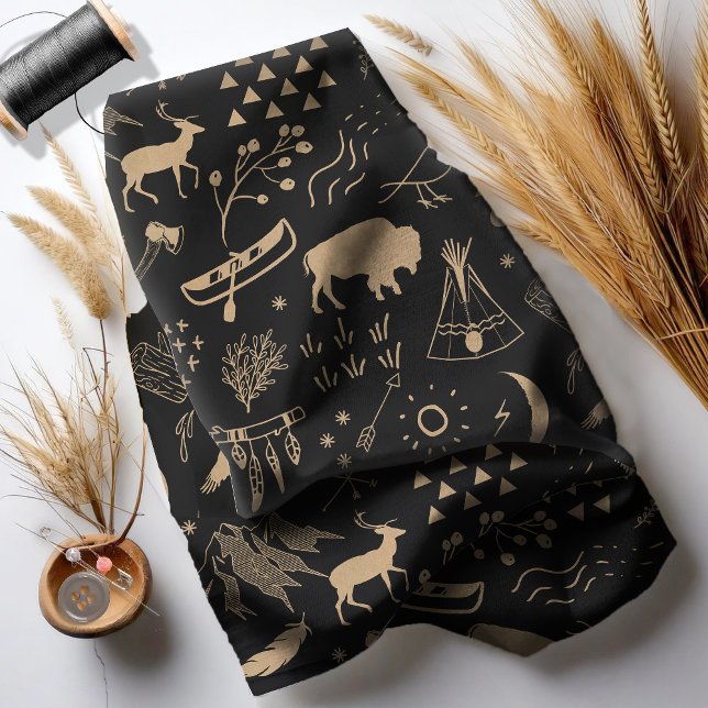 Buffalo Adventures Kraft Paper Brown/Blk ID599 Stoff (Von Creator hochgeladen)