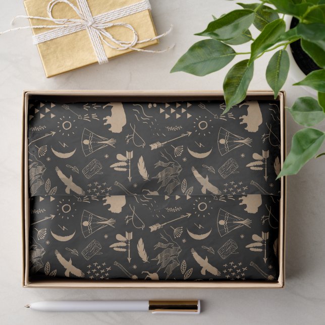 Buffalo Adventures Muster Kraft Papier ID599 (Geschenk)