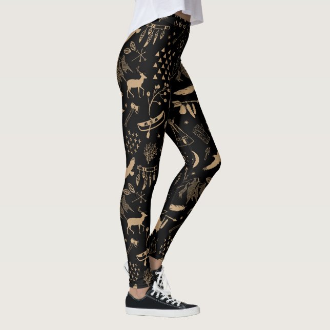 Buffalo Adventures Pattern Kraft ID599 Leggings (Rechts)
