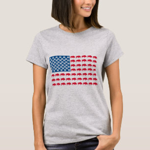 Buffalo American Flag T-Shirt