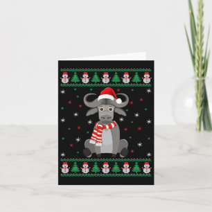 Buffalo Animal Matching Family Ugly Christmas Swea Karte