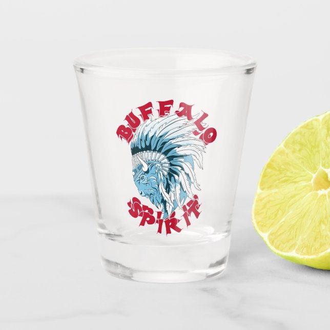Buffalo Animal Spirit Schnapsglas (Vorderseite)