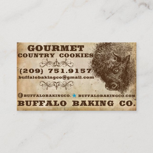 Buffalo Baking Business Cards Visitenkarte (Vorderseite)