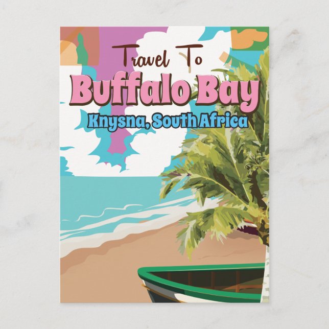 Buffalo Bay Südafrica Reiseplakat Postkarte (Vorderseite)