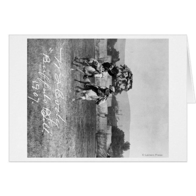 "Buffalo Bill" Cody Reitpferd neben Native (Vorderseite (Horizontal))