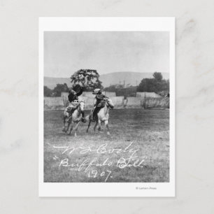 "Buffalo Bill" Cody Riding Horse Postkarte