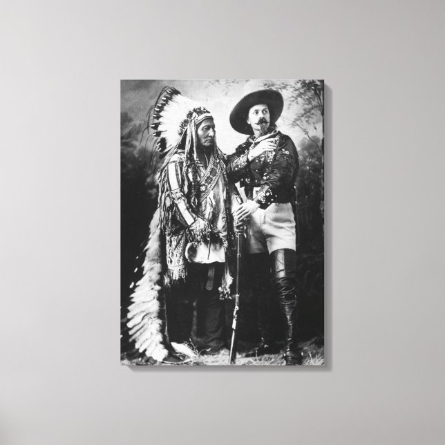Buffalo Bill Cody & Sitting Bull - Circa 1885 Leinwanddruck (Vorderseite)