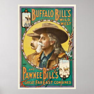 Buffalo Bill et affiche occidentale sauvage
