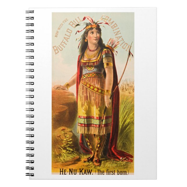 Buffalo Bill Handsomest Indian Maiden 1880er Notizblock (Vorderseite)