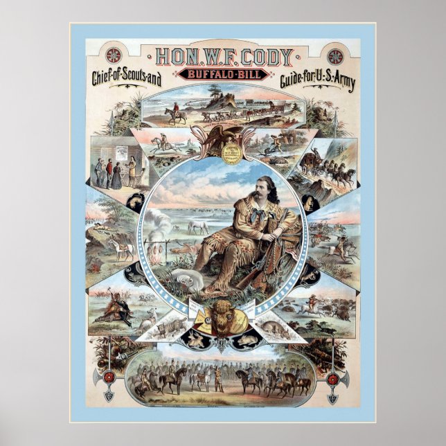 Buffalo Bill ~ Poster publicitaire Vintage. (Devant)