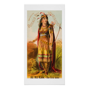 Buffalo Bill Schönstes Indianermädchen 1880er Jahr Poster