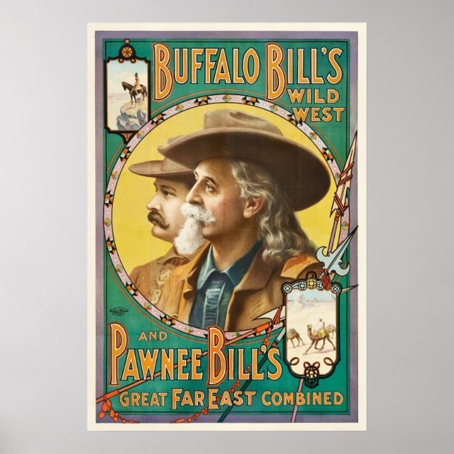 Buffalo Bill und Pawnee Bill Wild West Show Poster (Vorne)