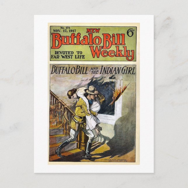 Buffalo Bill Weekly 5 - antiquarisch Postkarte (Vorderseite)