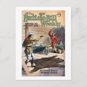 Buffalo Bill Weekly 8 - Vintag Postkarte