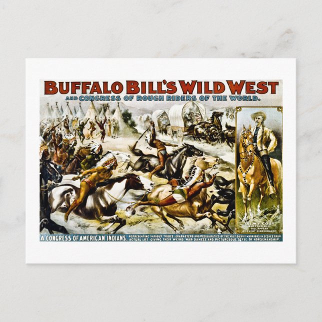 Buffalo Bill Wild West 1899 Postkarte (Vorderseite)