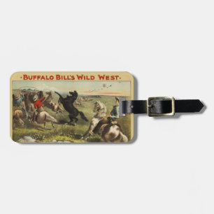 Buffalo Bill Wild West Cowboy Pferd Poster Gepäckanhänger