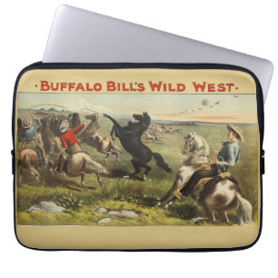 Buffalo Bill Wild West Cowboy Pferd Poster Laptopschutzhülle