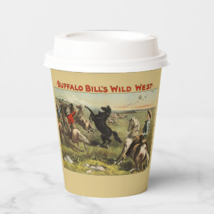 Buffalo Bill Wild West Cowboy Pferd Poster Pappbecher