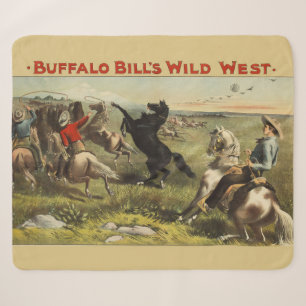 Buffalo Bill Wild West Cowboy Pferd Poster Sherpadecke