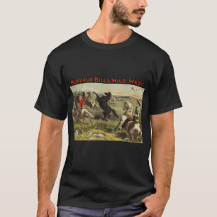 Buffalo Bill Wild West Cowboy Pferd Poster T-Shirt
