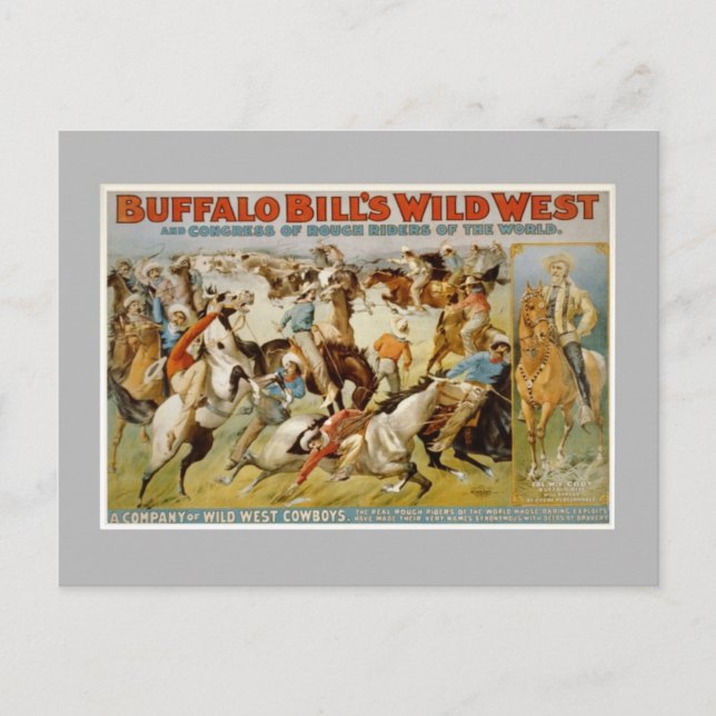 Buffalo Bill Wild West Show, c1899. Postkarte (Vorderseite)